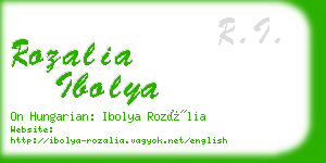 rozalia ibolya business card